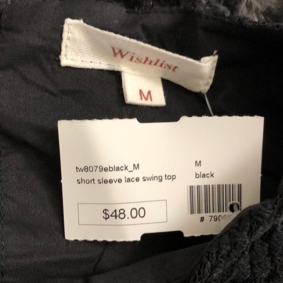 Women’s Wishlist short sleeve lace swing top - Picture 5 of 6